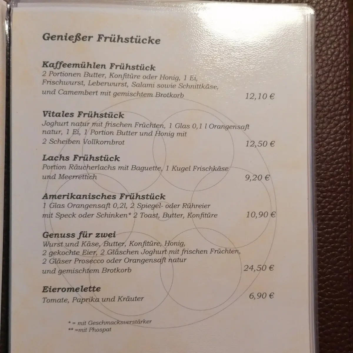 Speisekarte, Die Kaffeemühle - Lidl Bäckerei & Konditorei