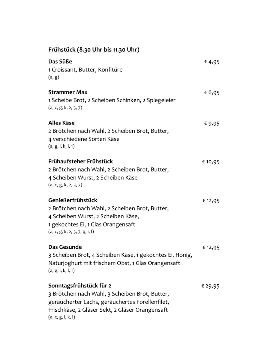 Speisekarte photo 2