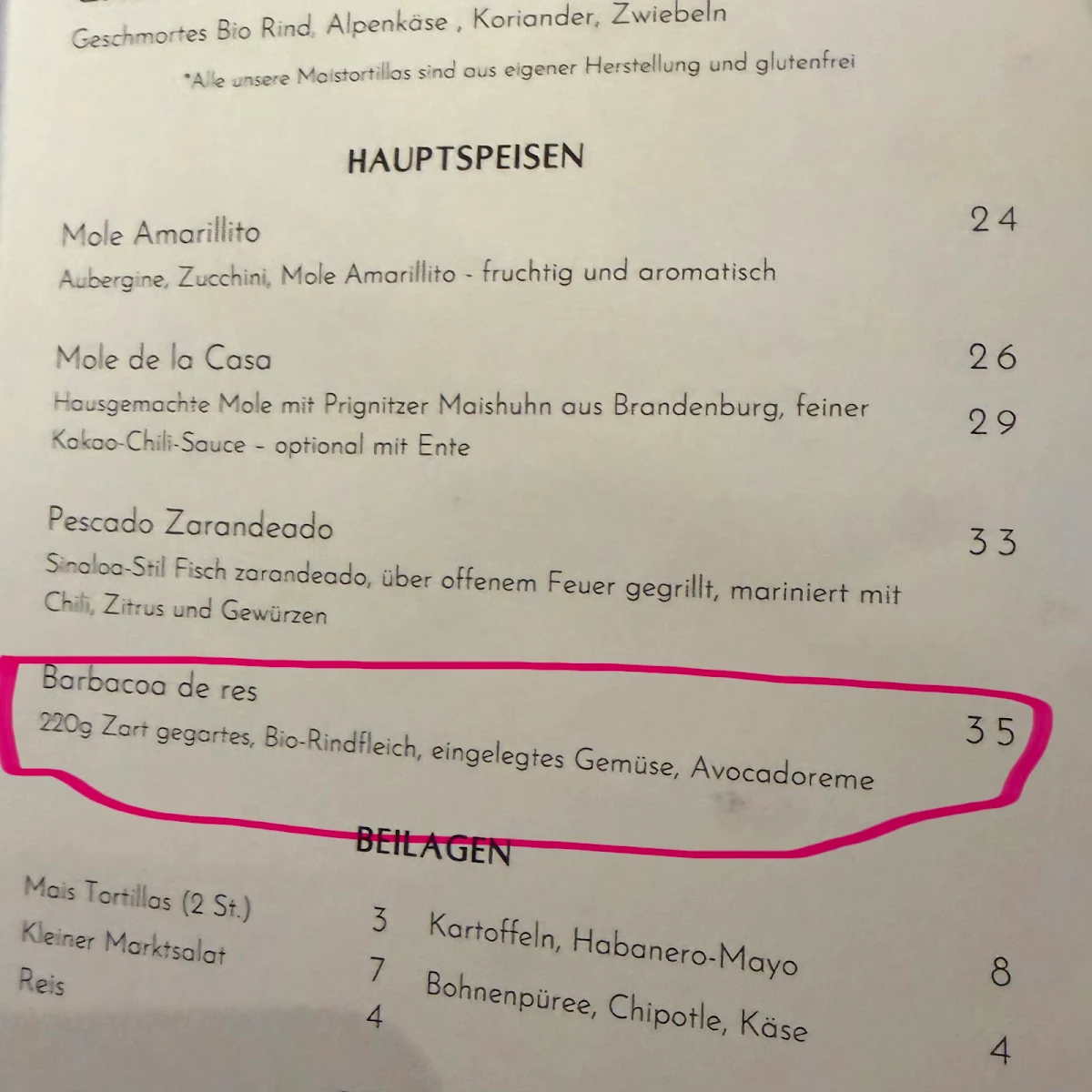 Speisekarte photo 4