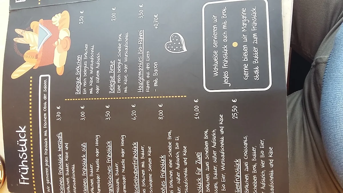 Speisekarte, Café Wilhelmshöhe / Bäckerei Döhne