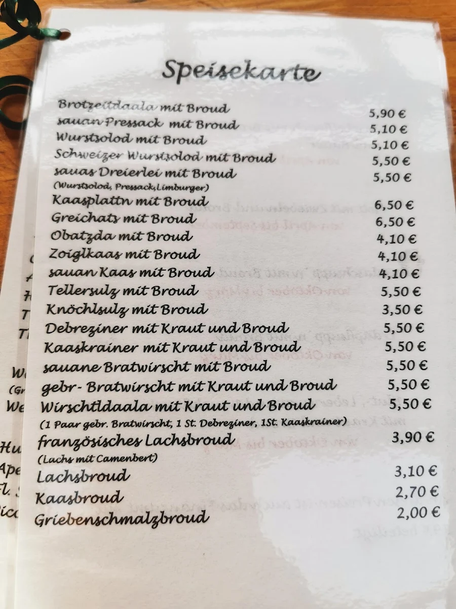 Speisekarte photo 2
