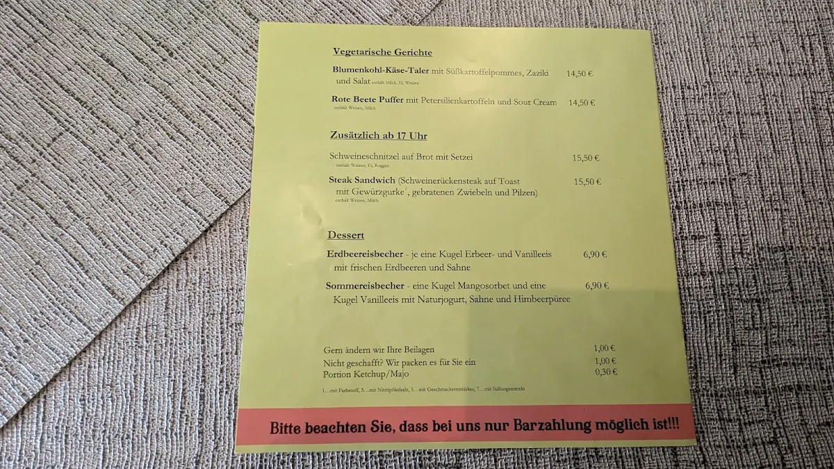 Speisekarte photo 1