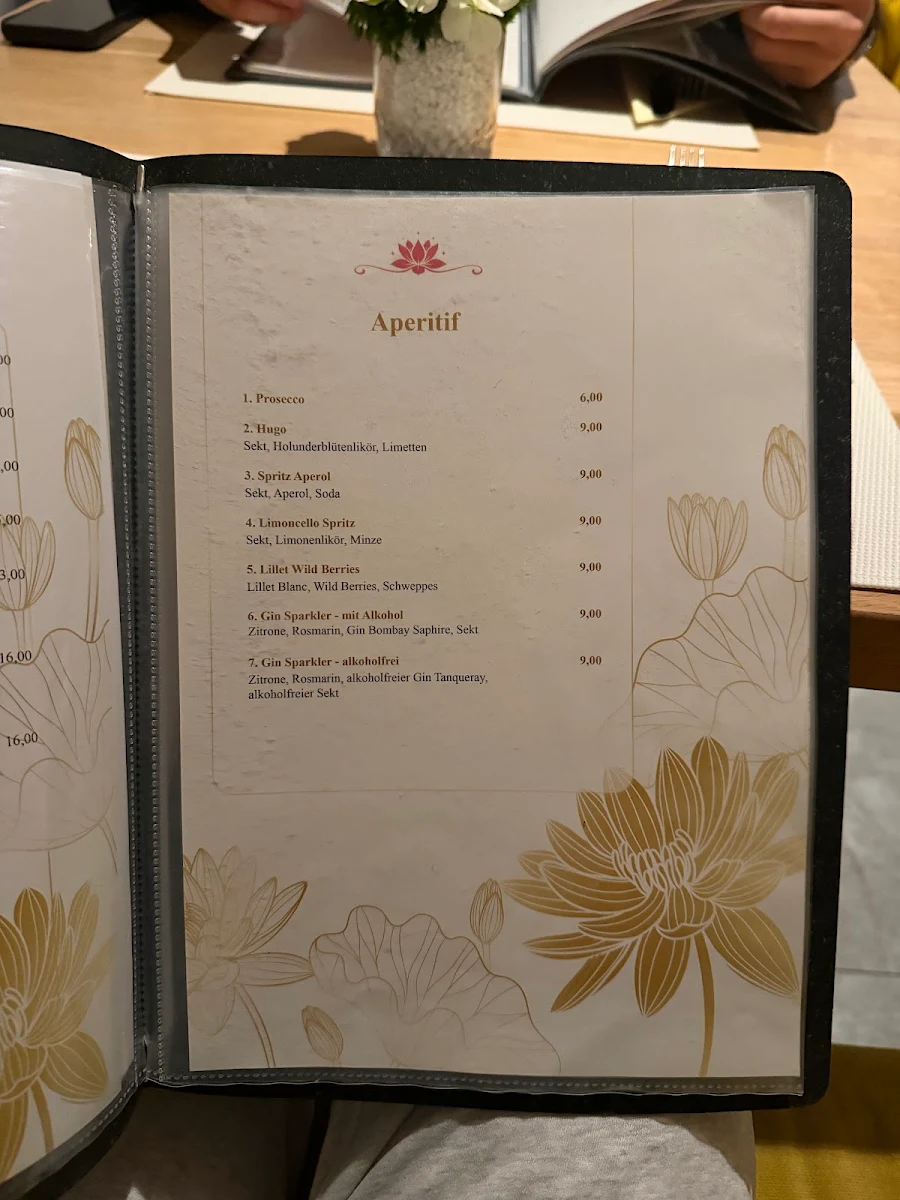 Speisekarte, Hoa Sen Vietnamesisches Restaurant