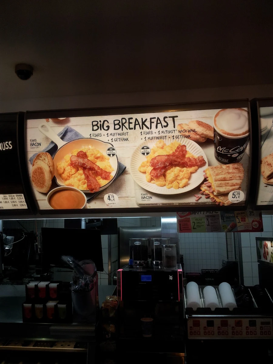 Speisekarte, McDonald's
