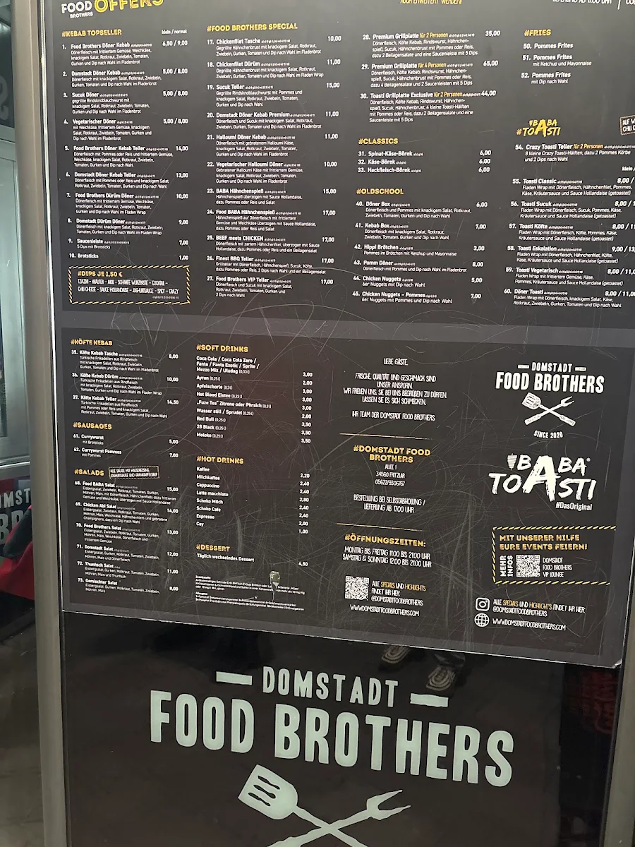 Speisekarte, Domstadt Food Brothers