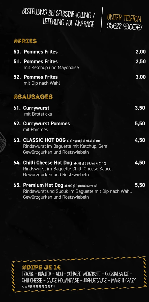 Speisekarte, Domstadt Food Brothers