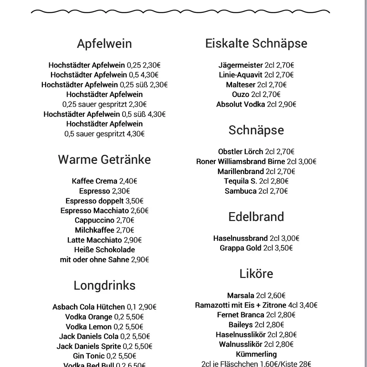 Speisekarte photo 2