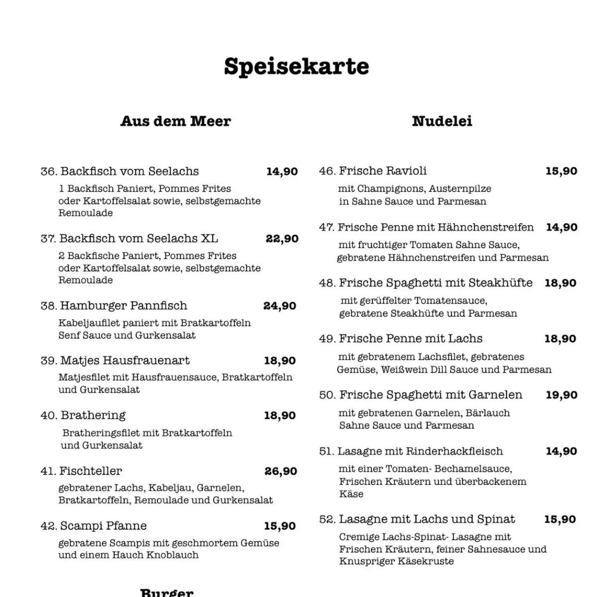 Speisekarte photo 3
