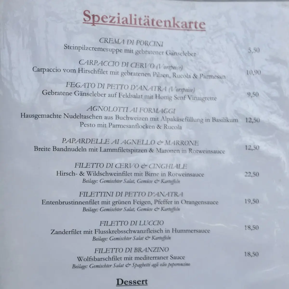 Speisekarte photo 5