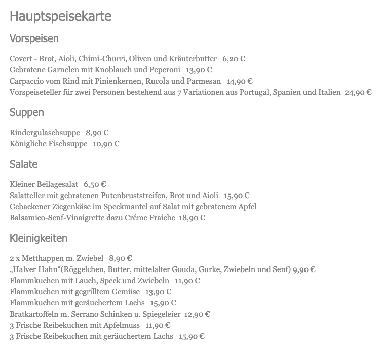 Speisekarte photo 1