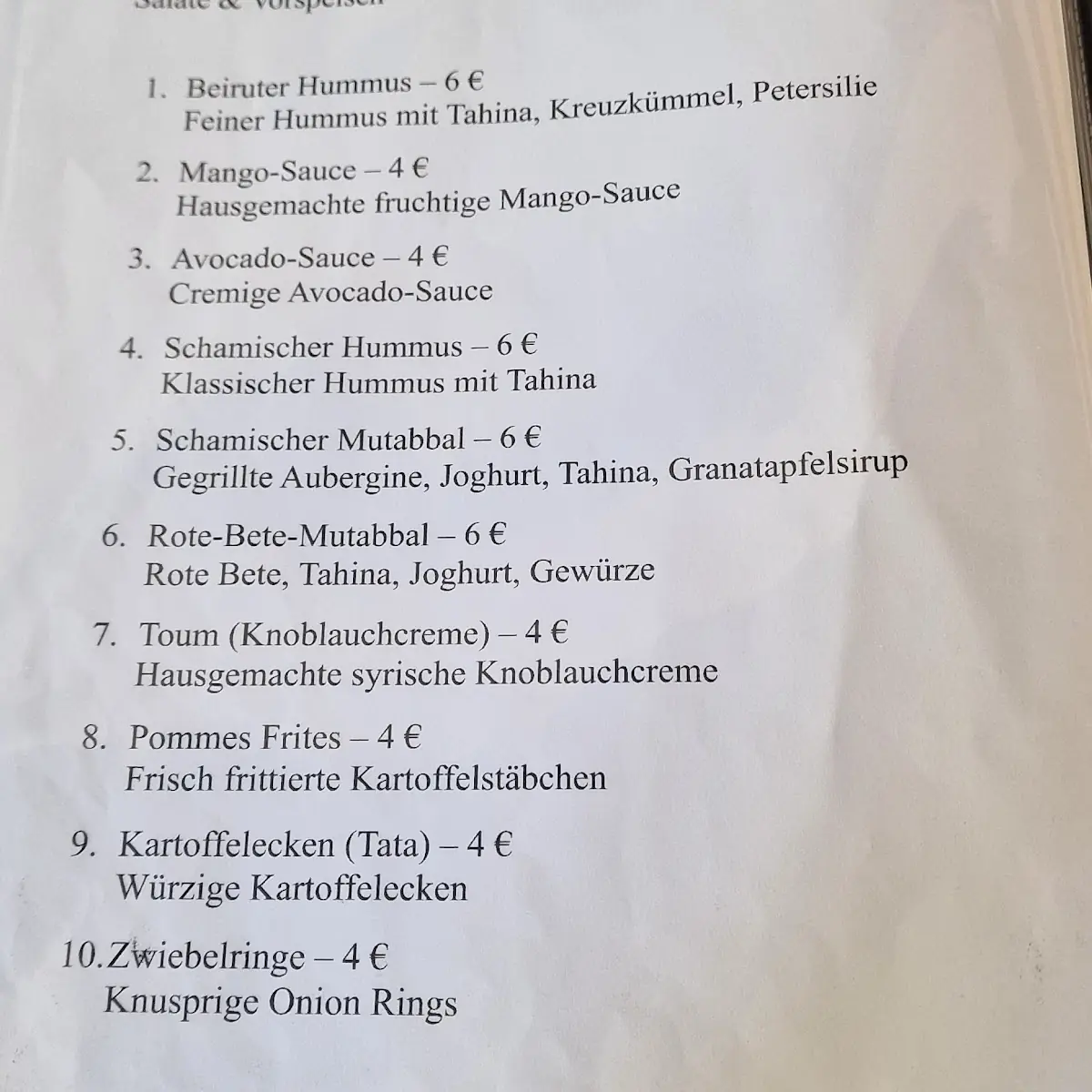 Speisekarte photo 4