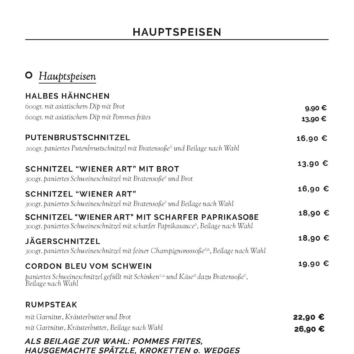 Speisekarte photo 1