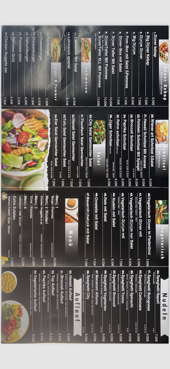 Speisekarte, Top Bistro