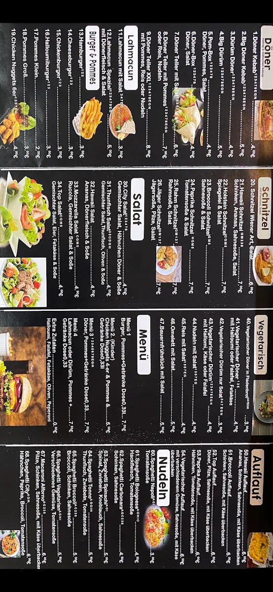 Speisekarte, Top Bistro