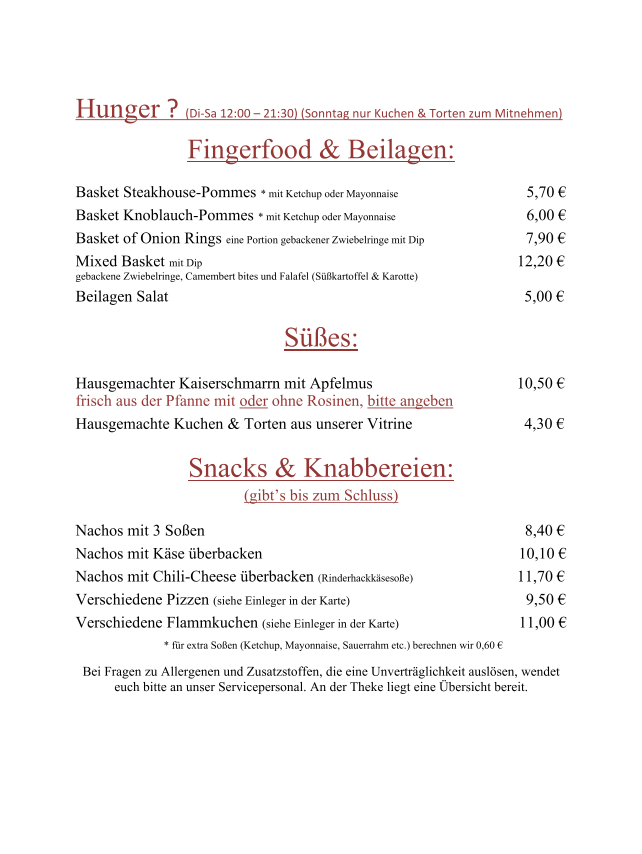 Speisekarte photo 2