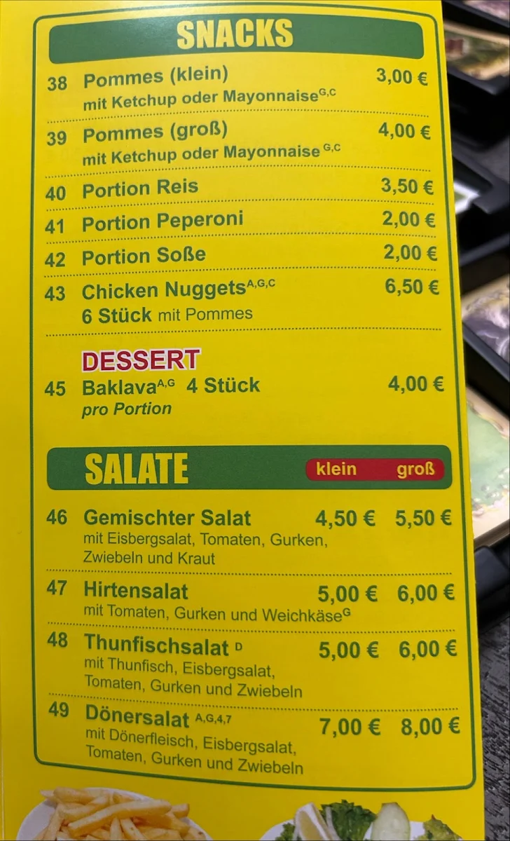 Speisekarte photo 1