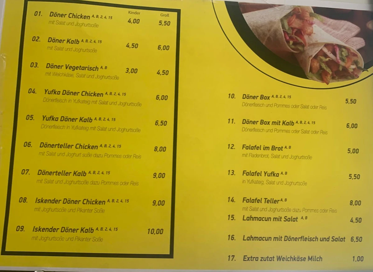 Speisekarte photo 5