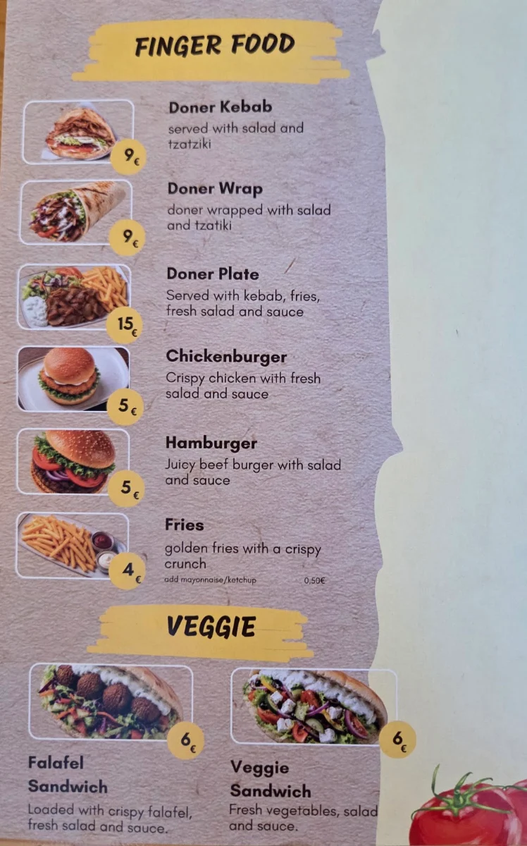 Speisekarte, Istanbul Döner Kebap