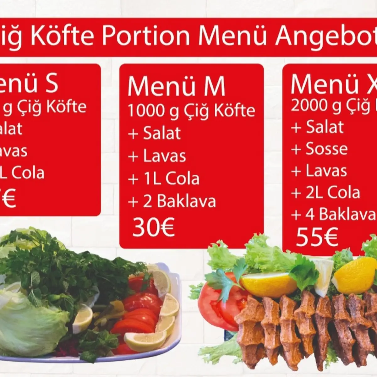 Speisekarte, Cigköfteci ali hanau lieferservice