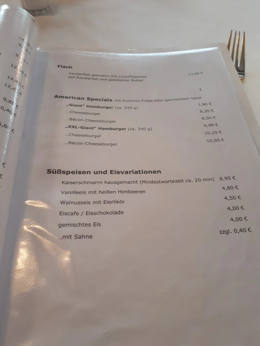 Speisekarte, Brückenwirt