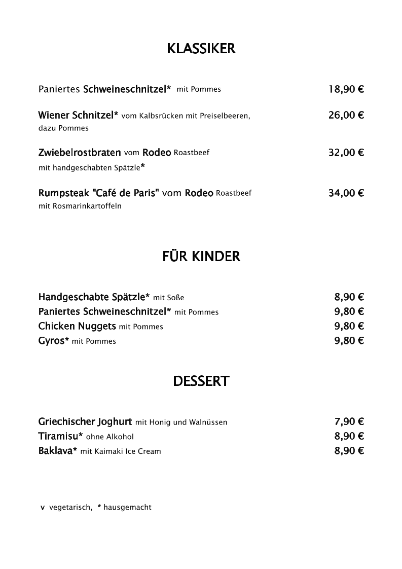 Speisekarte photo 3