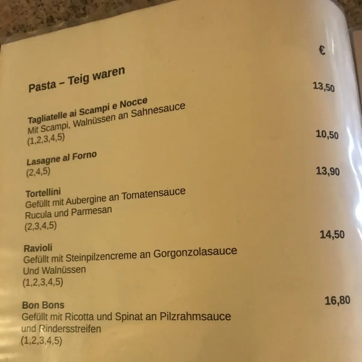 Speisekarte photo 4