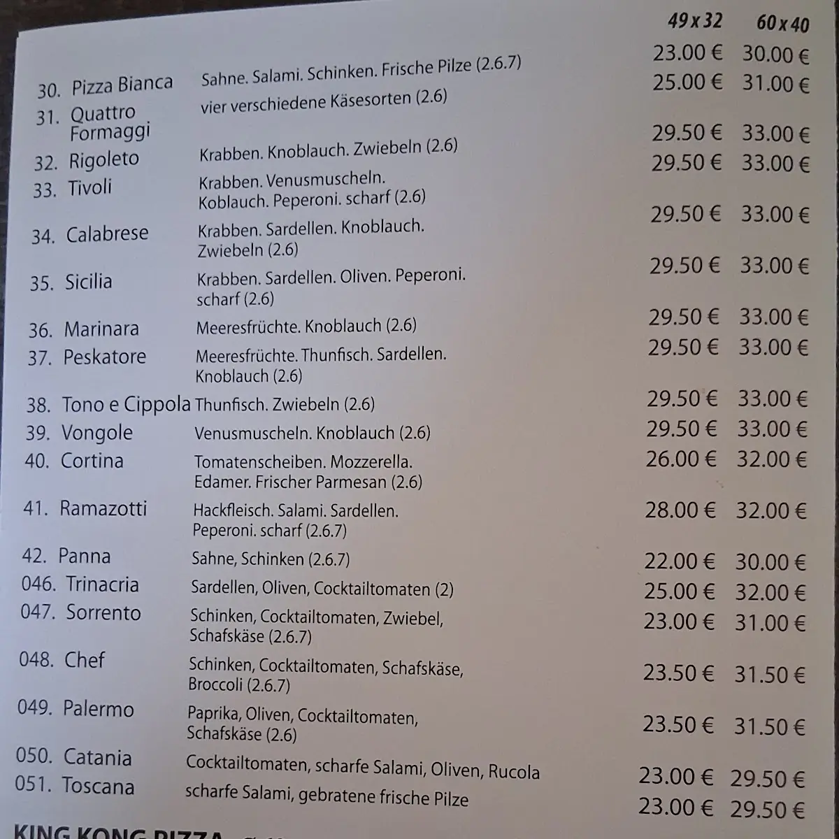 Speisekarte photo 2
