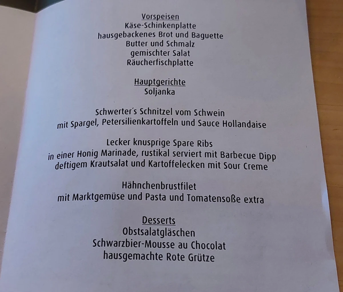 Speisekarte photo 4
