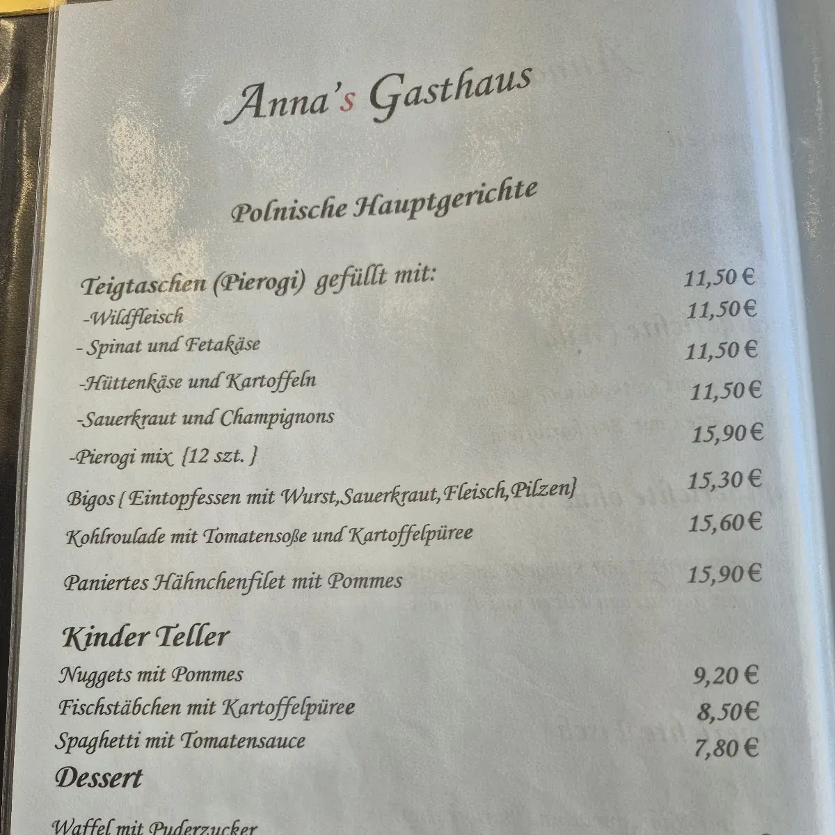 Speisekarte photo 1