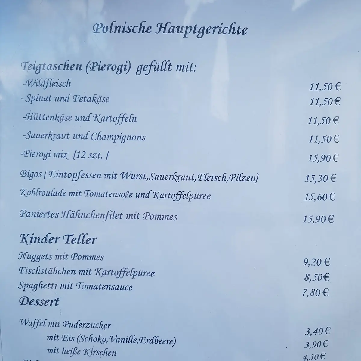 Speisekarte photo 2