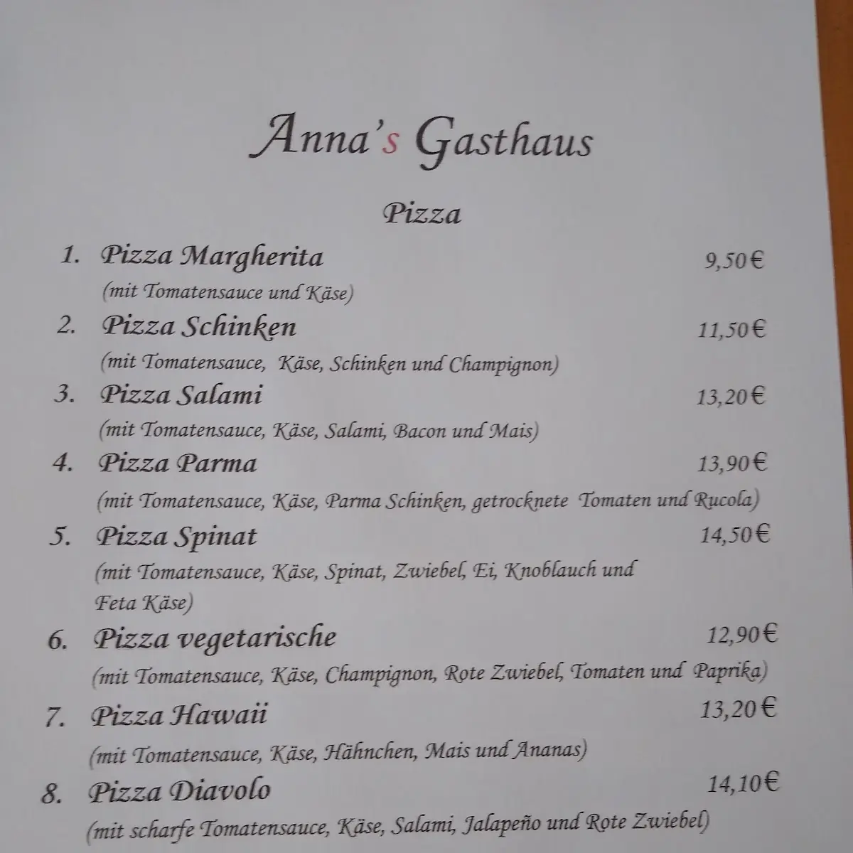 Speisekarte photo 5