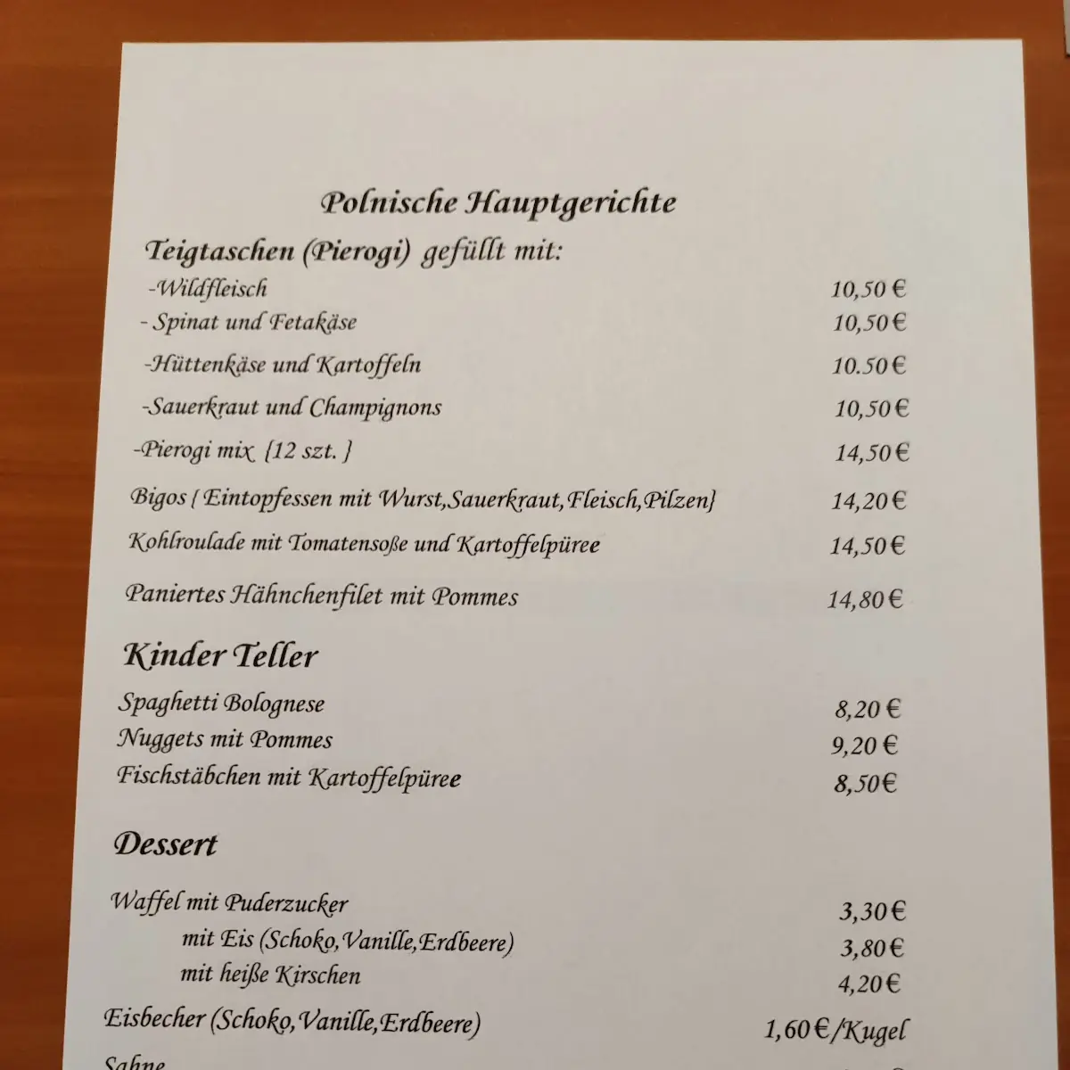 Speisekarte photo 9