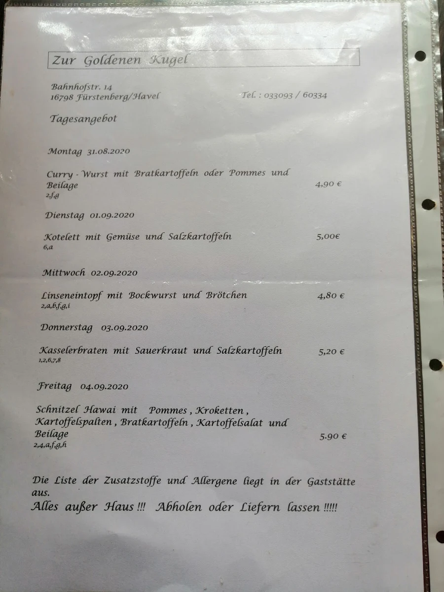 Speisekarte photo 3