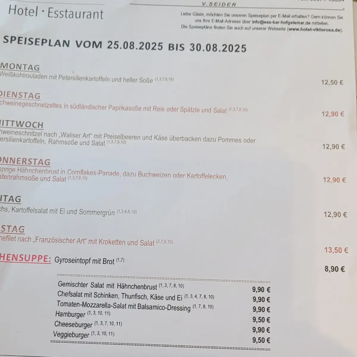 Speisekarte photo 1