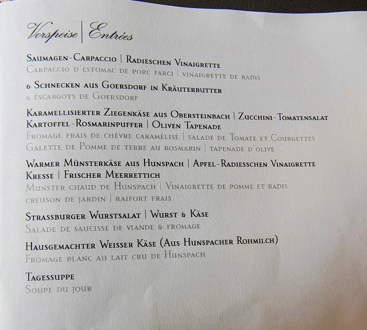 Speisekarte photo 1