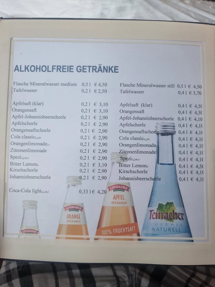 Speisekarte, Restaurant Steghaus