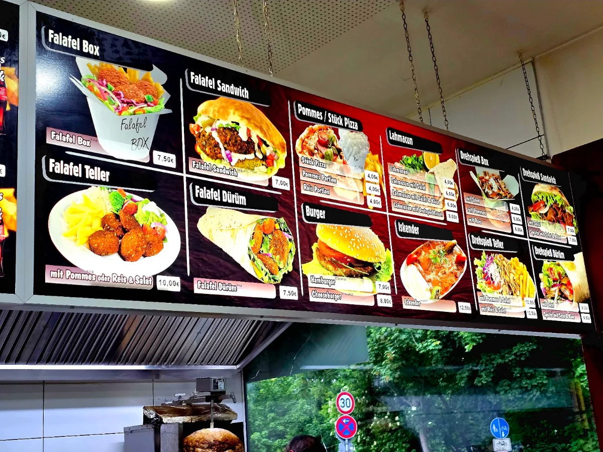 Speisekarte, Kingman Döner