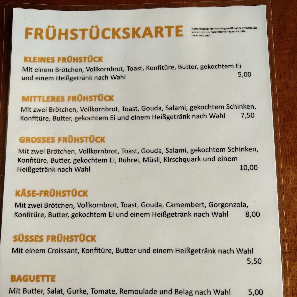 Speisekarte photo 2