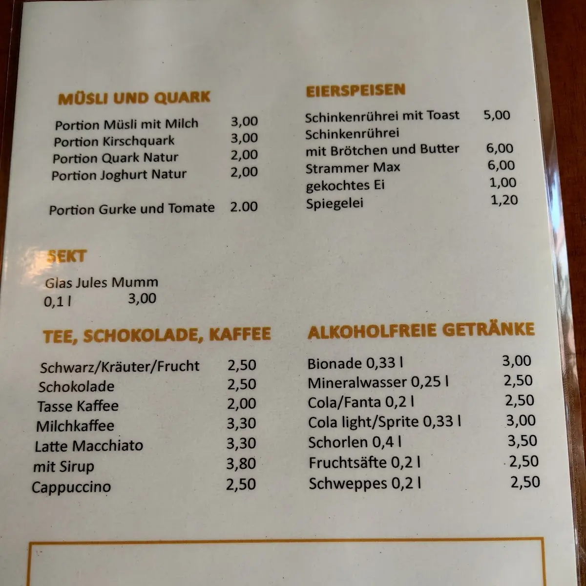 Speisekarte photo 3