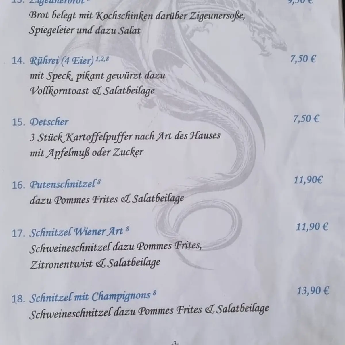 Speisekarte photo 2