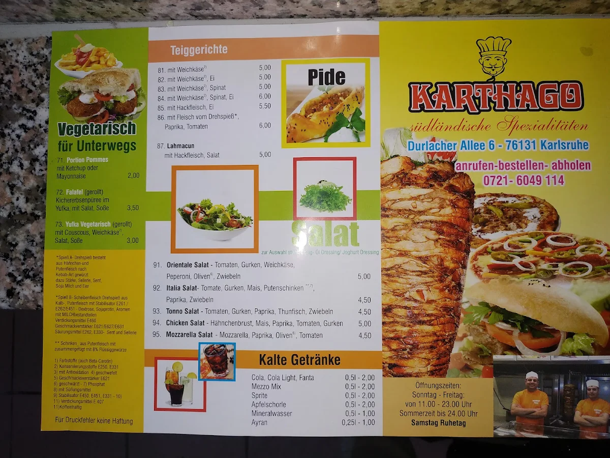 Speisekarte photo 2