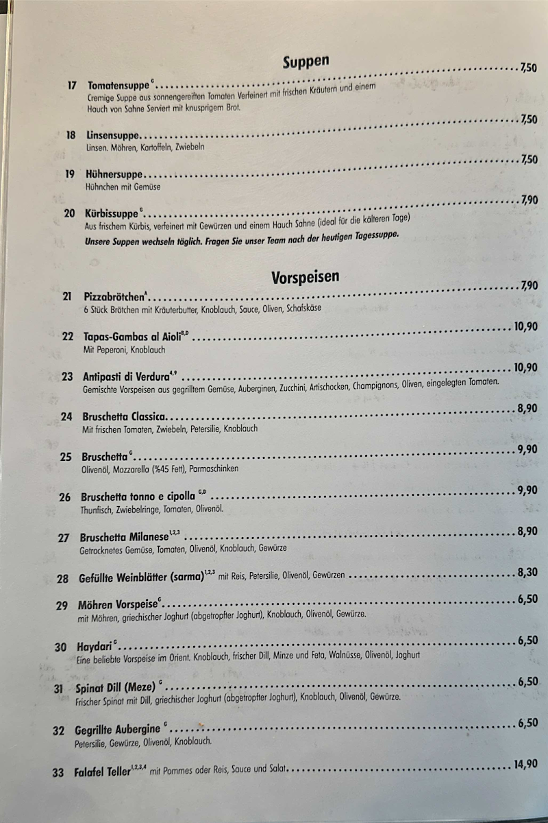 Speisekarte photo 1