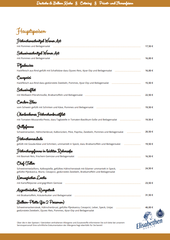 Speisekarte photo 2