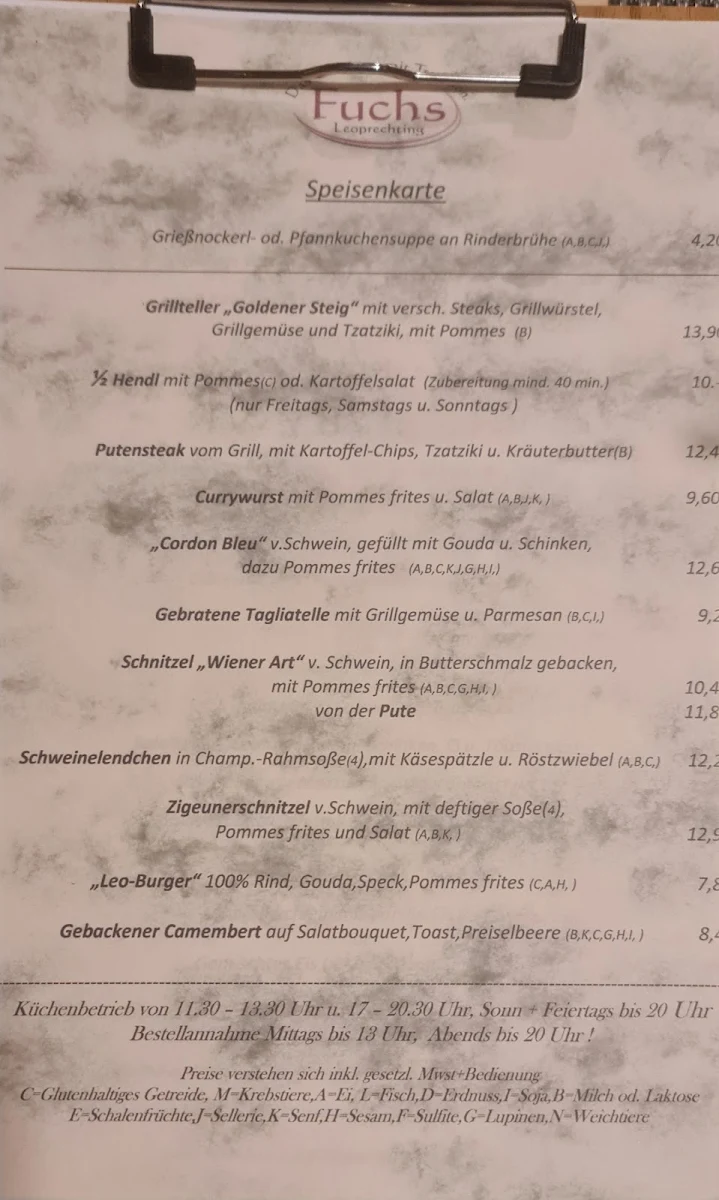 Speisekarte photo 2