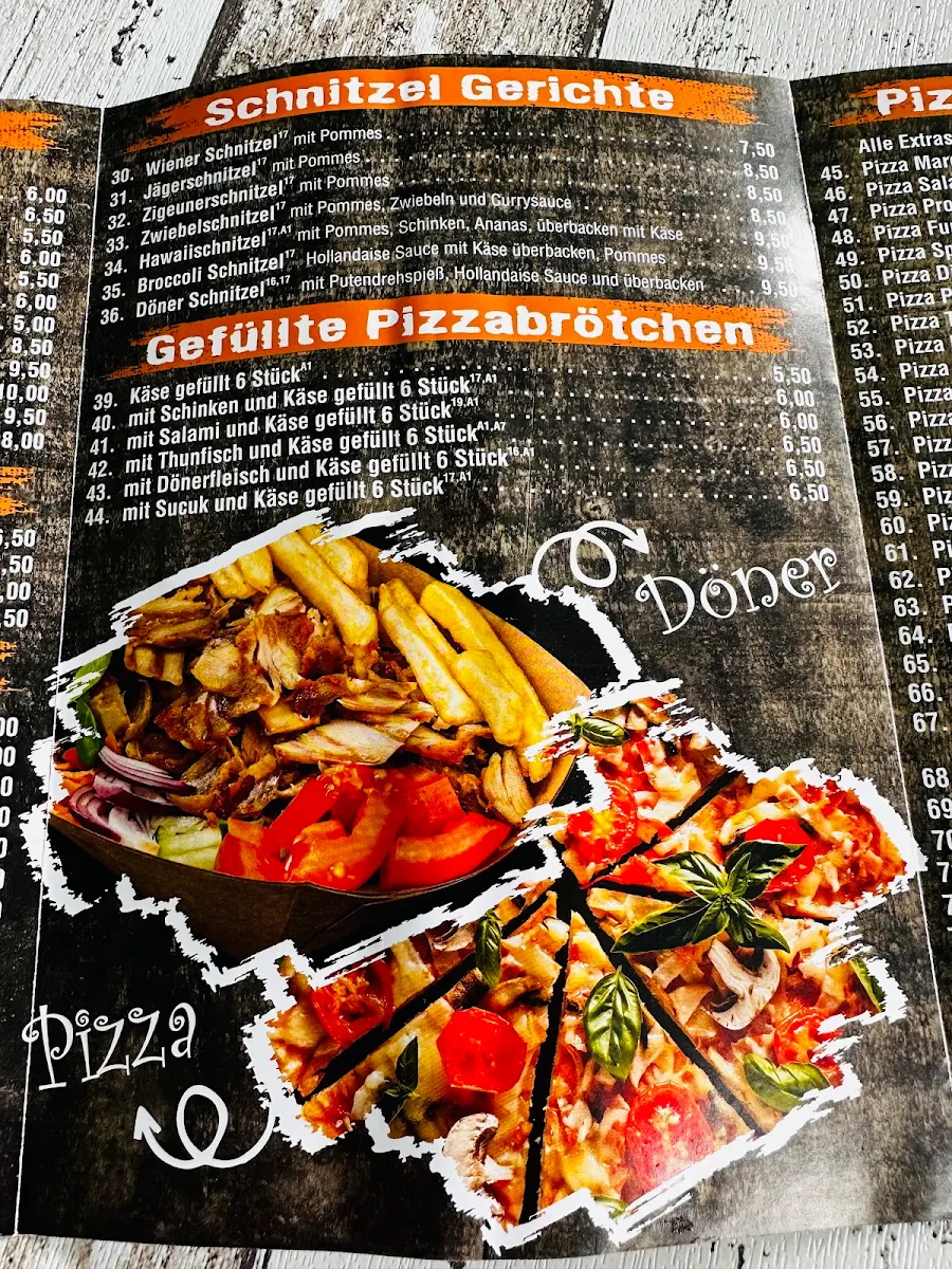 Speisekarte, Pizza Haus