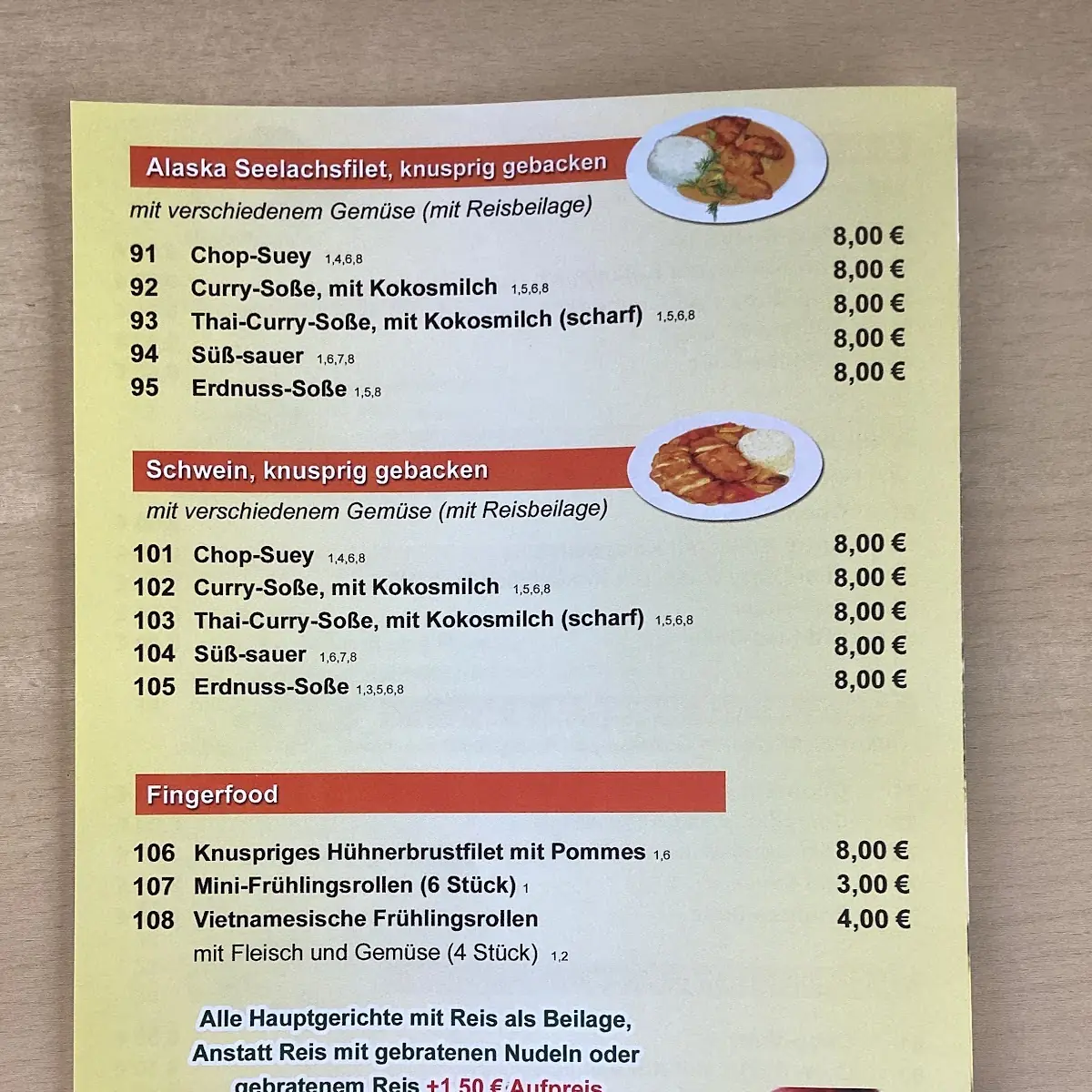Speisekarte photo 2