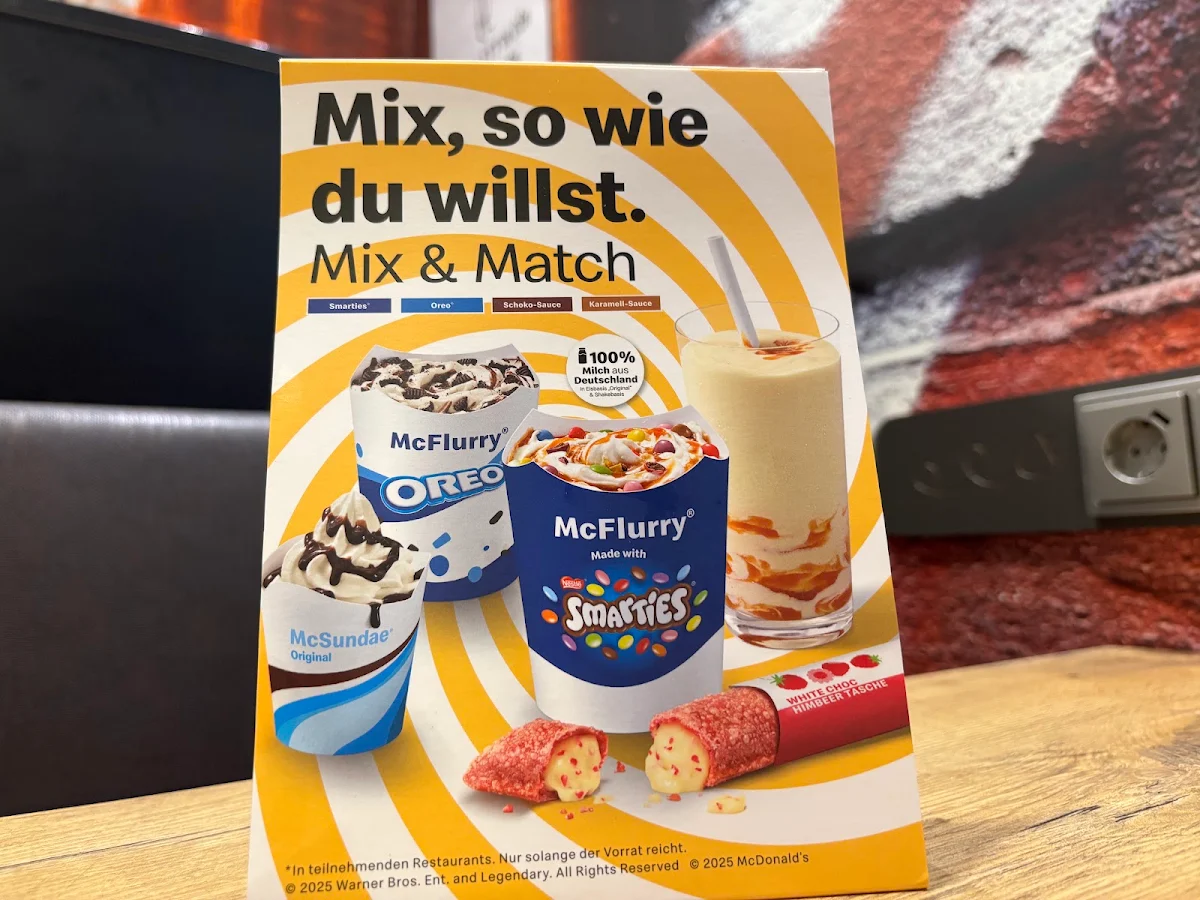 Speisekarte, McDonald's