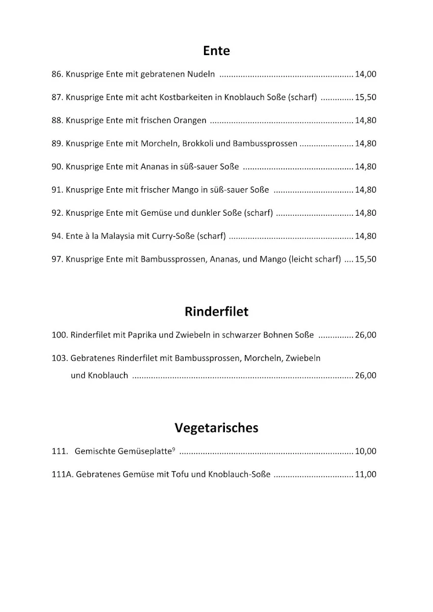 Speisekarte photo 2