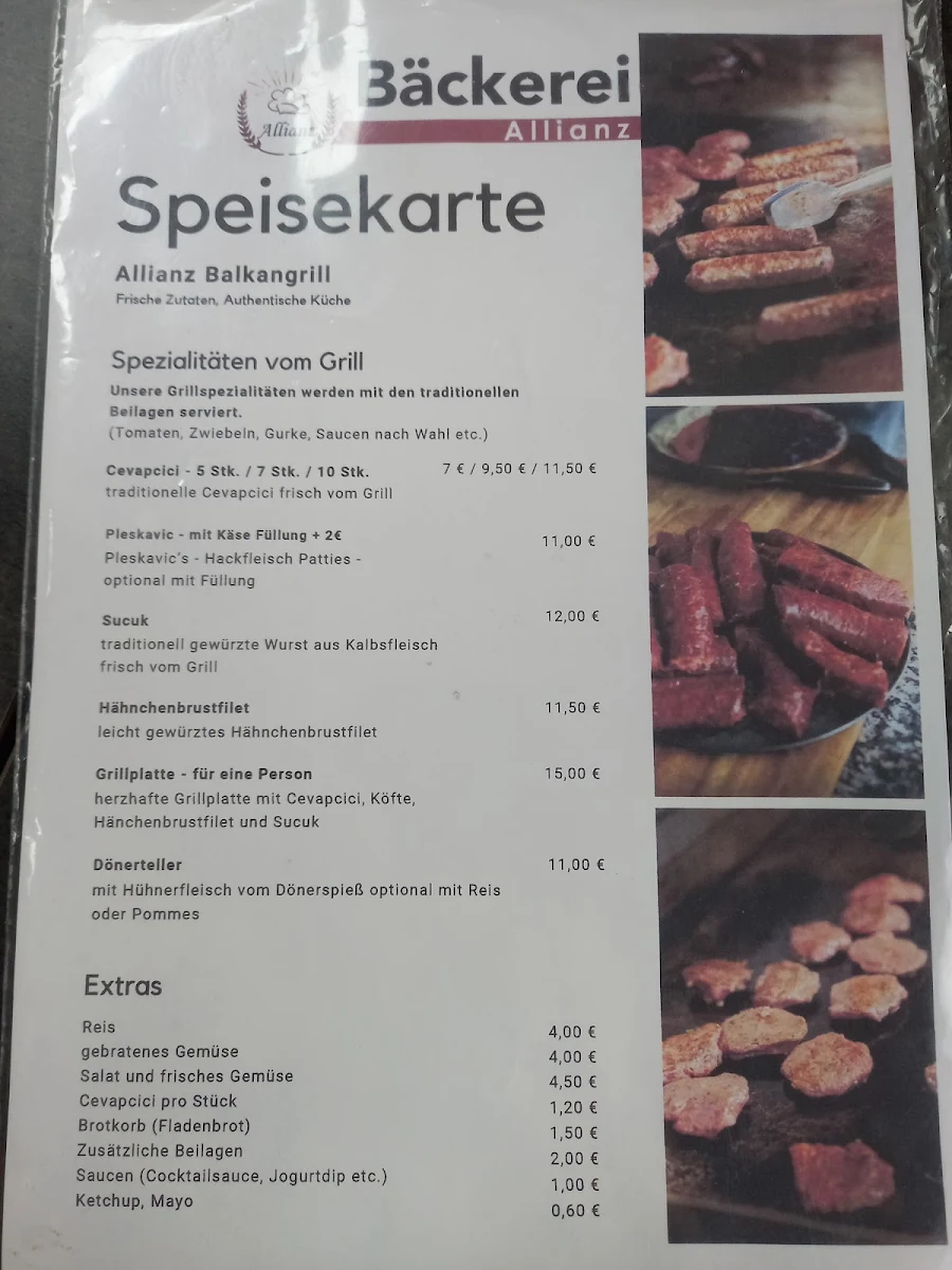 Speisekarte, Balkan Grill
