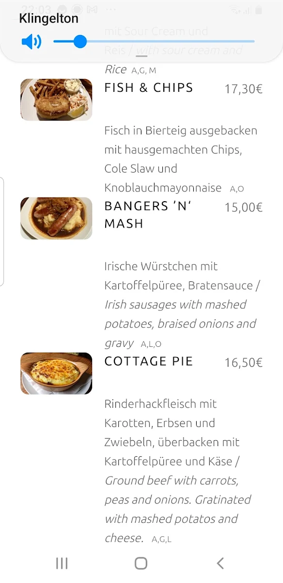 Speisekarte photo 1